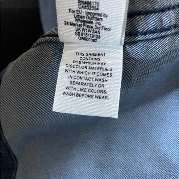 Free People Two Tone Multi Panel Stretch Denim Zip Back Mini Skirt EUC Size 0 - Picture 10 of 12